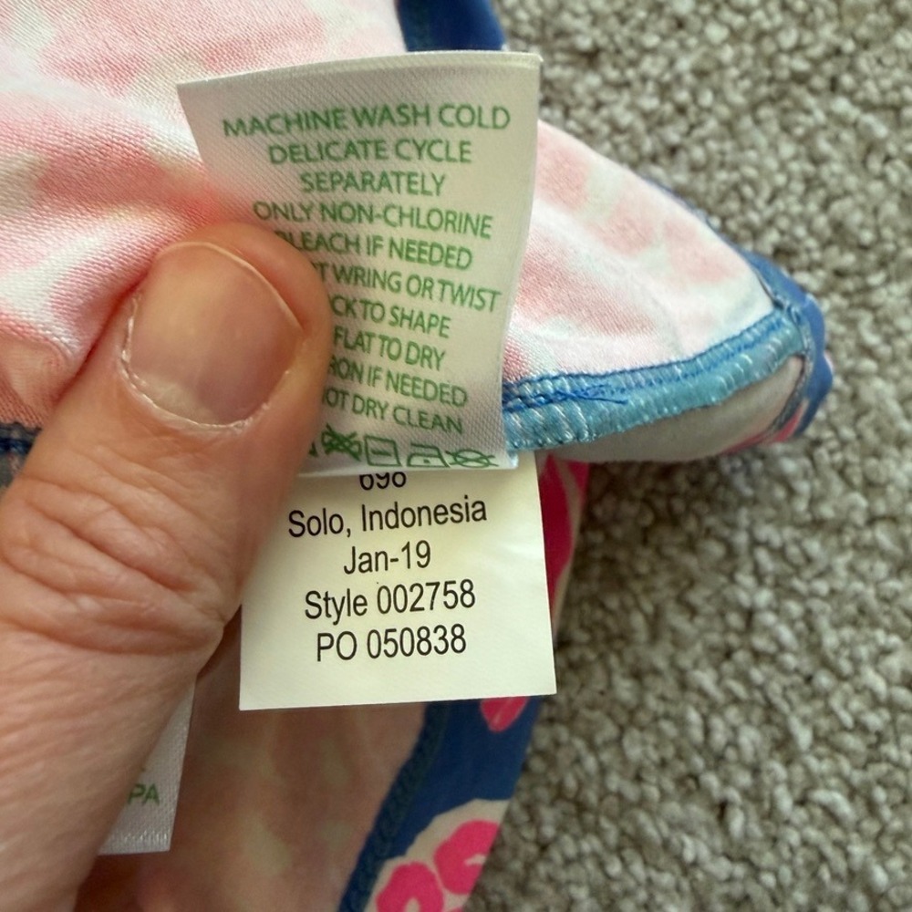 Lilly Pulitzer Taryn Maxi Dress Blue Haven Little Flamenco Size 4 Pink Pineapple - Picture 9 of 11